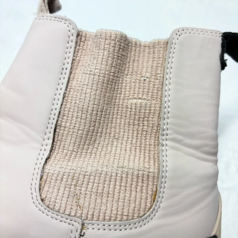 ZARA Cream Monochrome Rubberised -‎ Women’s Ankle Boots size 37